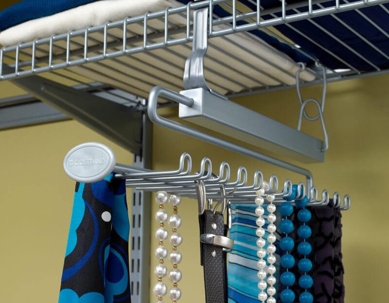 scarf rack in closet