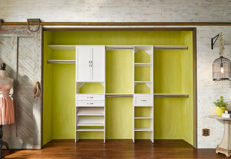 Measure from the floor up to determine the height of your single-hang and double-hang rods.