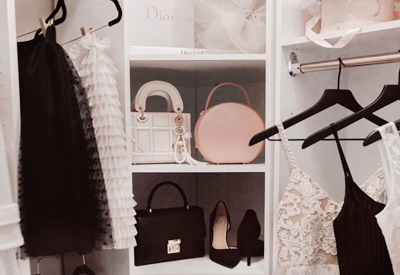 A fashion blogger transformed her closet into a boutique-like showroom.