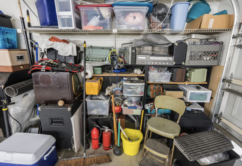 Garages can become catchalls for everything from an extra refrigerator to leftover construction materials.