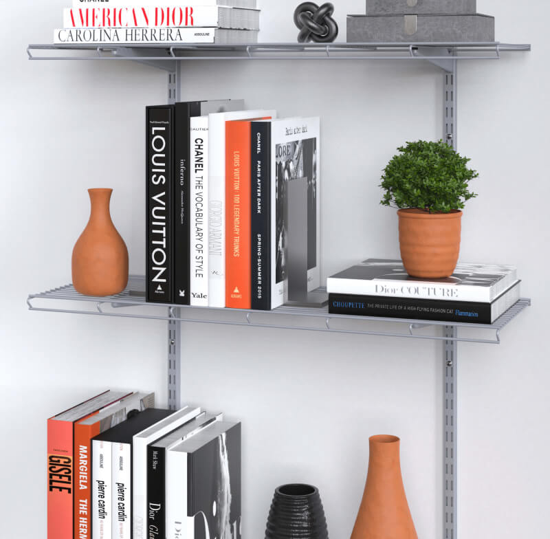 wire bookshelves