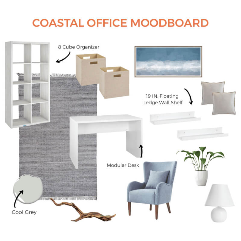 ClosetMaid Coastal Office Moodboard