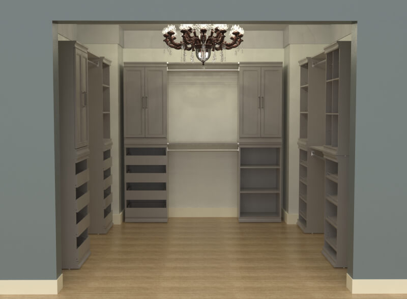 walk-in wood closet