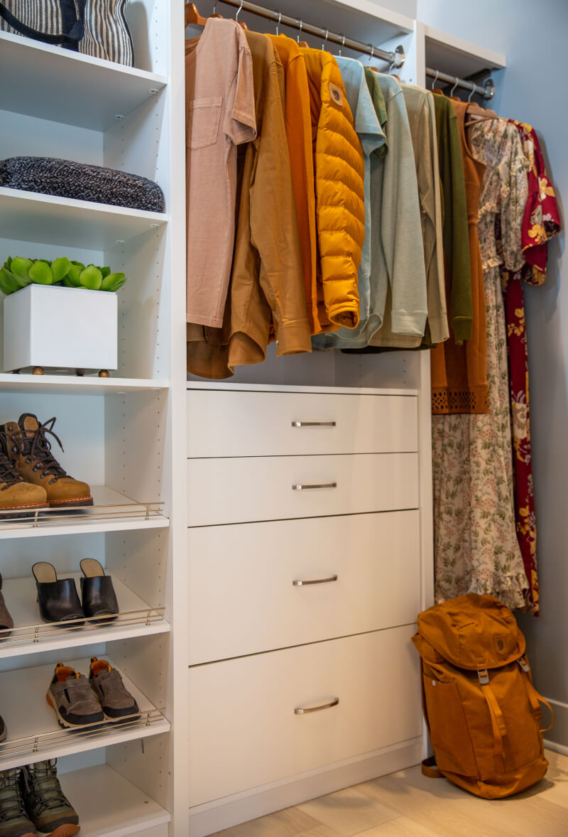 small reach-in closet