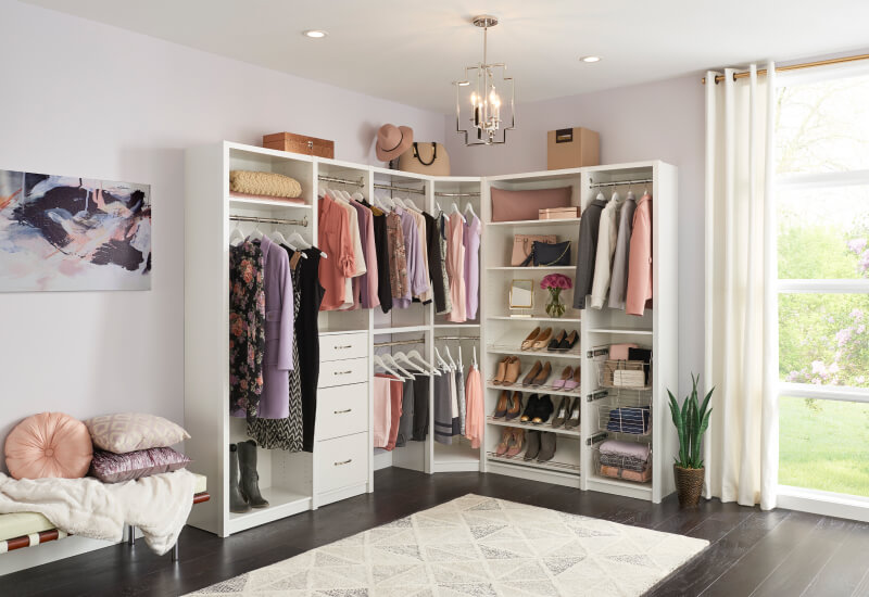 SpaceCreations wood closet system