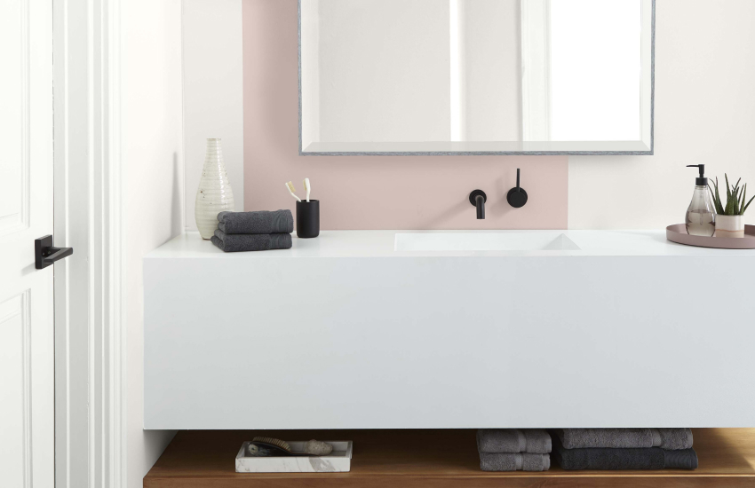 painted bathroom wall