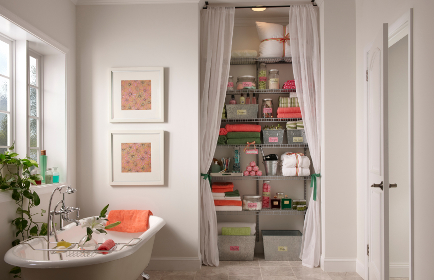 linen closet shelving