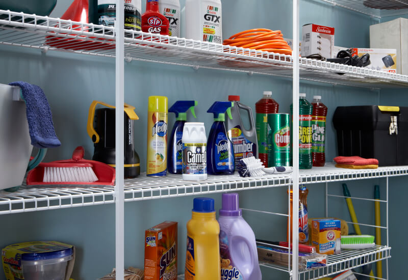 utility room wire shelving
