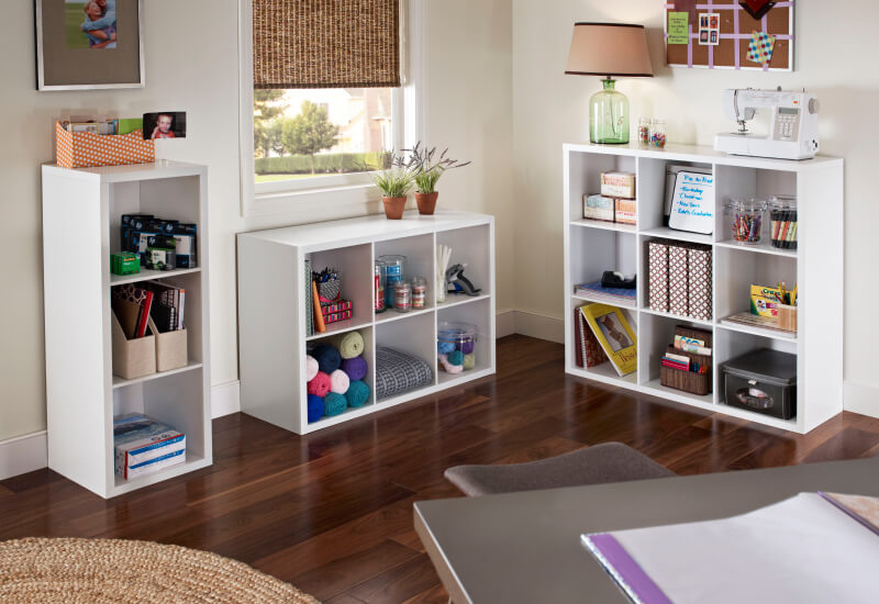 craft room with cube storage