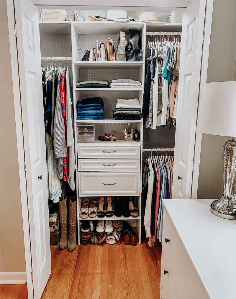 reach-in wood closet