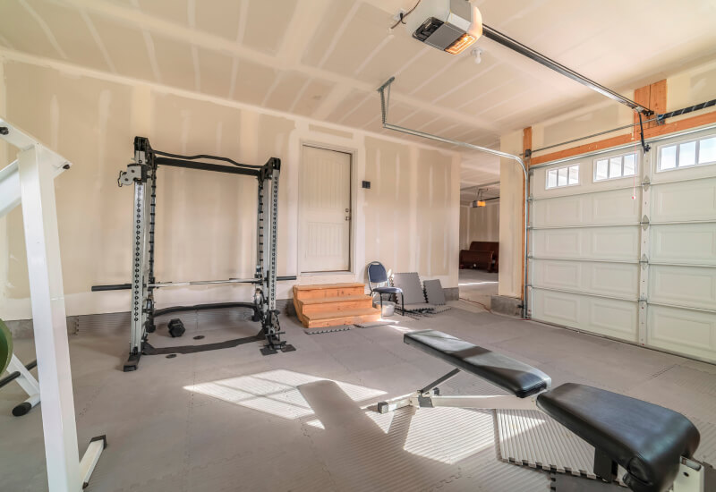 gym in a garage