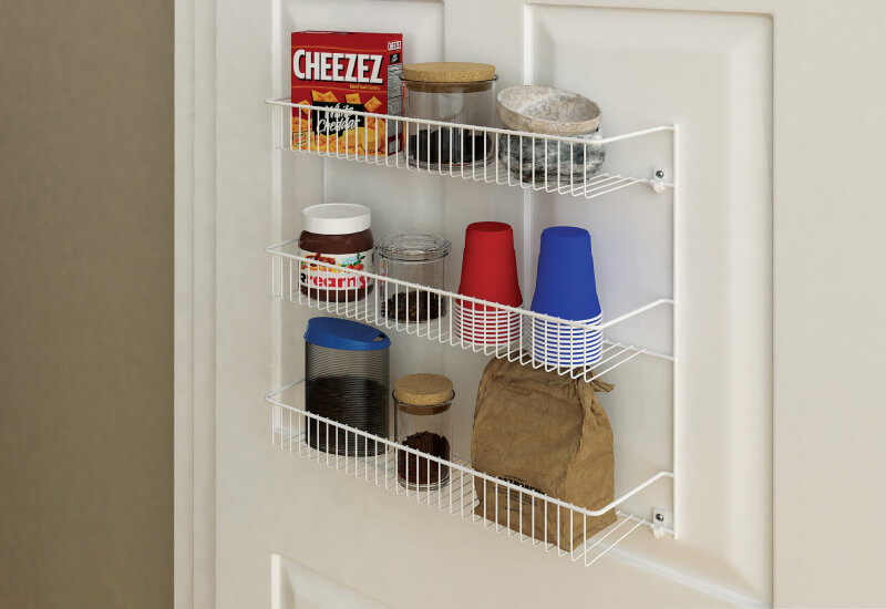door rack in pantry