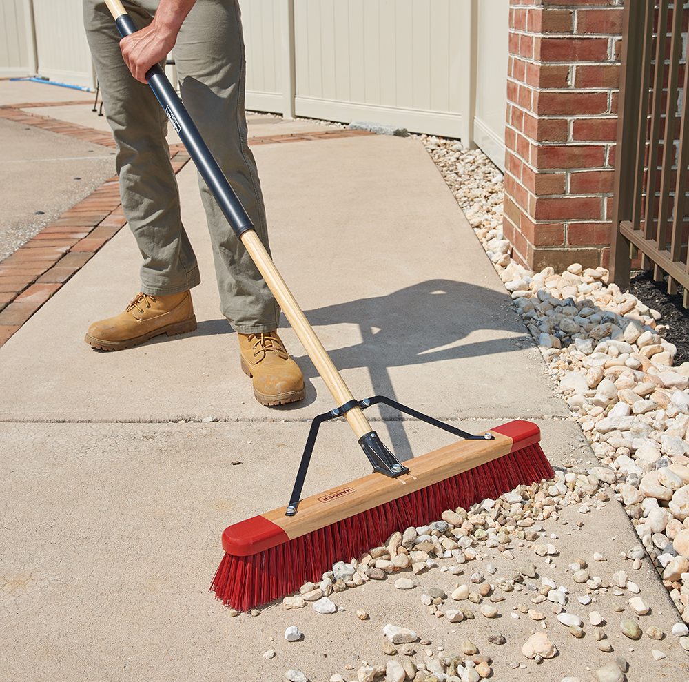 sweeping home walkway