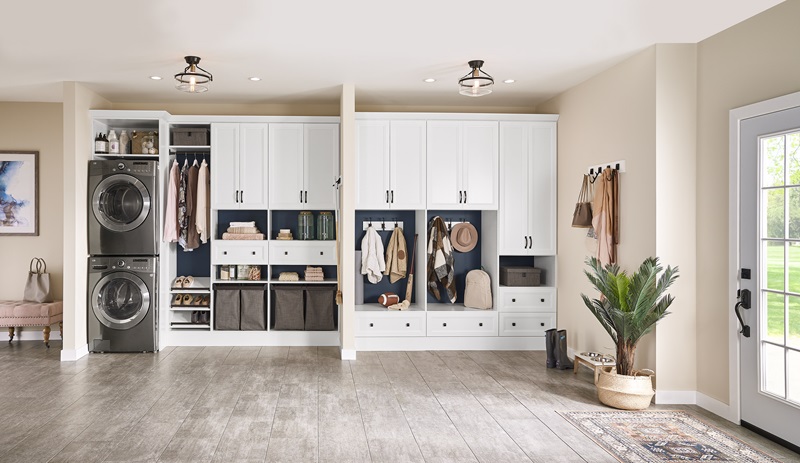 mudroom and laundry room storage
