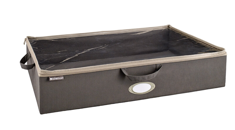 zippered under-bed storage bin