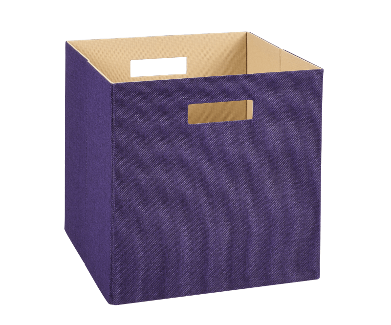 purple fabric drawer