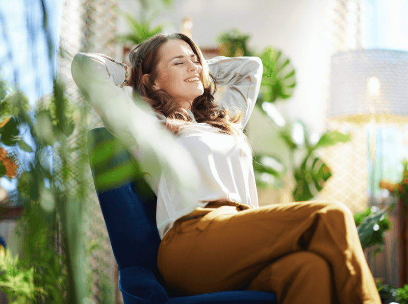 relaxed woman