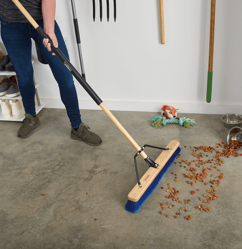 push broom in garage