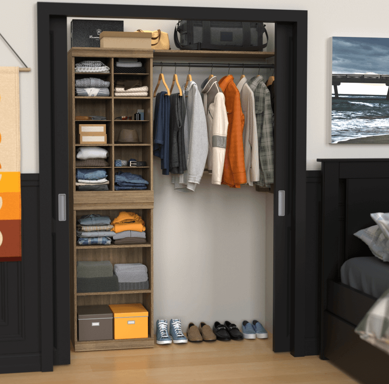 boy's bedroom closet