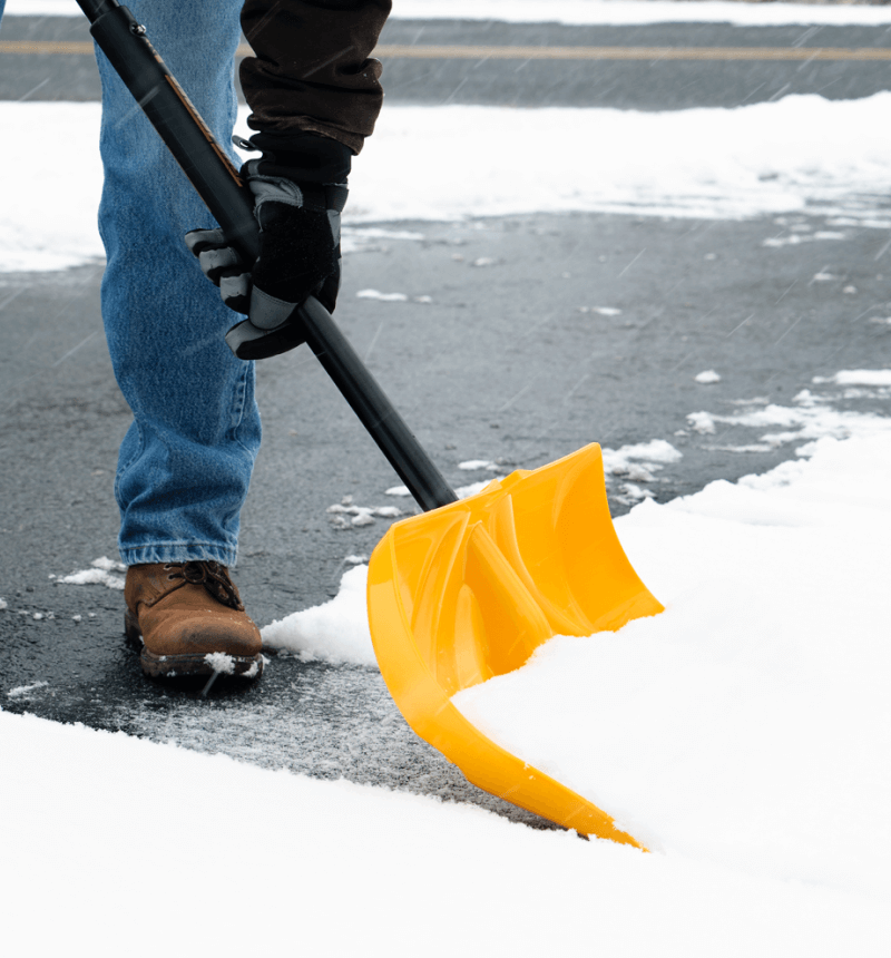 folding snow shovel