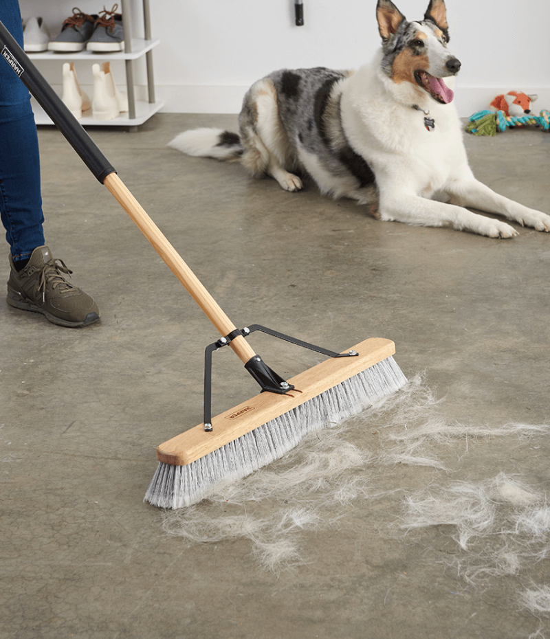 push broom in garage